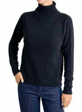 Maglione collo alto tinta unita misto cashmere 